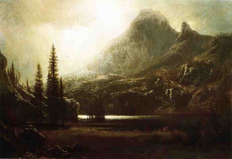 Albert Bierstadt By a Mountain Lake